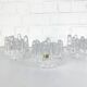 Bougeoirs en verre "tournesol" par Göran Wärff pour Kosta Boda, Suède, années 1970