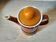 Old coffee maker orange and brown 1970s