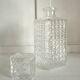 Glass whisky carafe with 4 glasses
