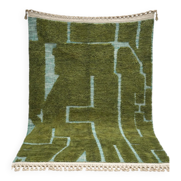 Thick Berber rug in wool – Abstract forest