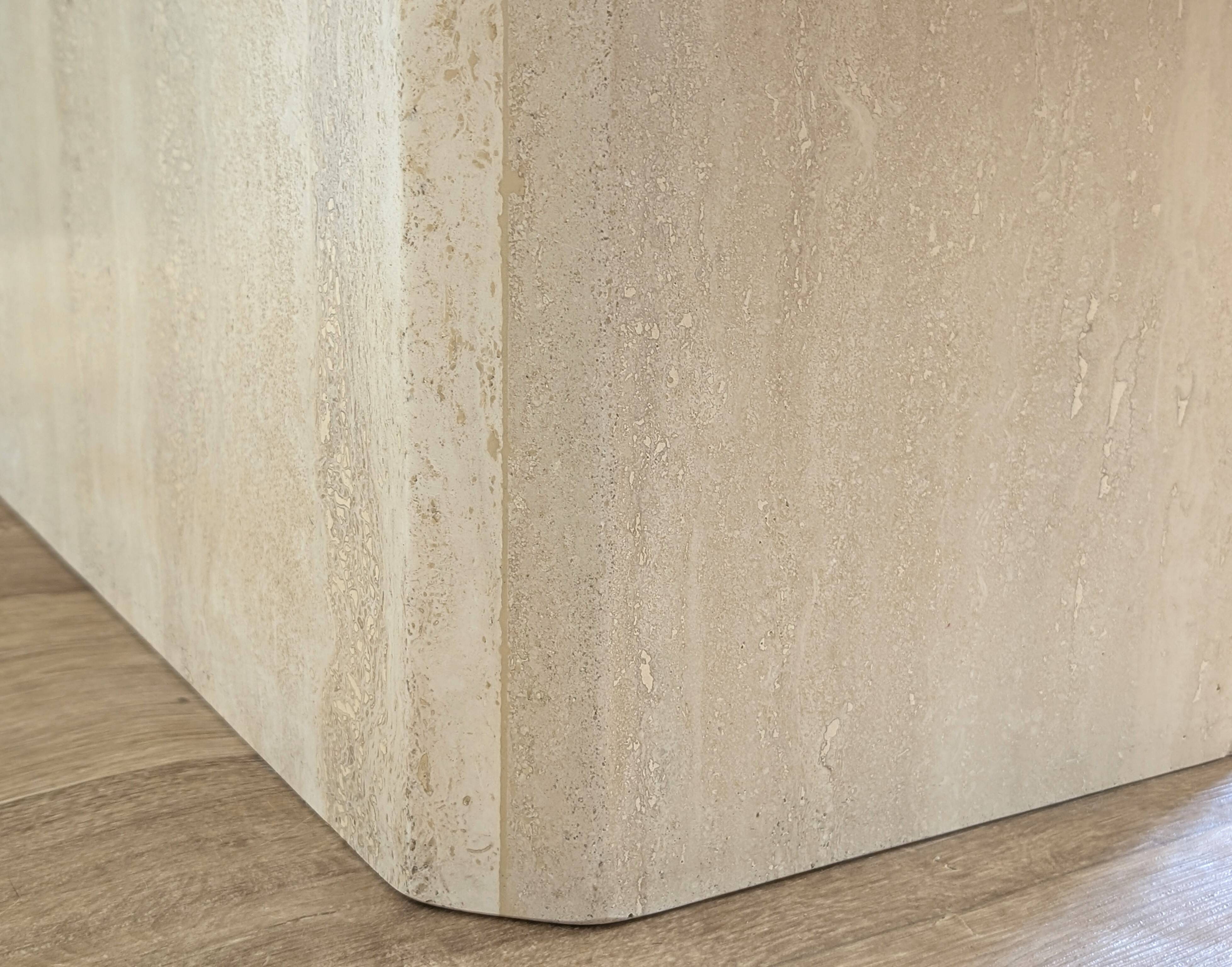 Travertine coffee table