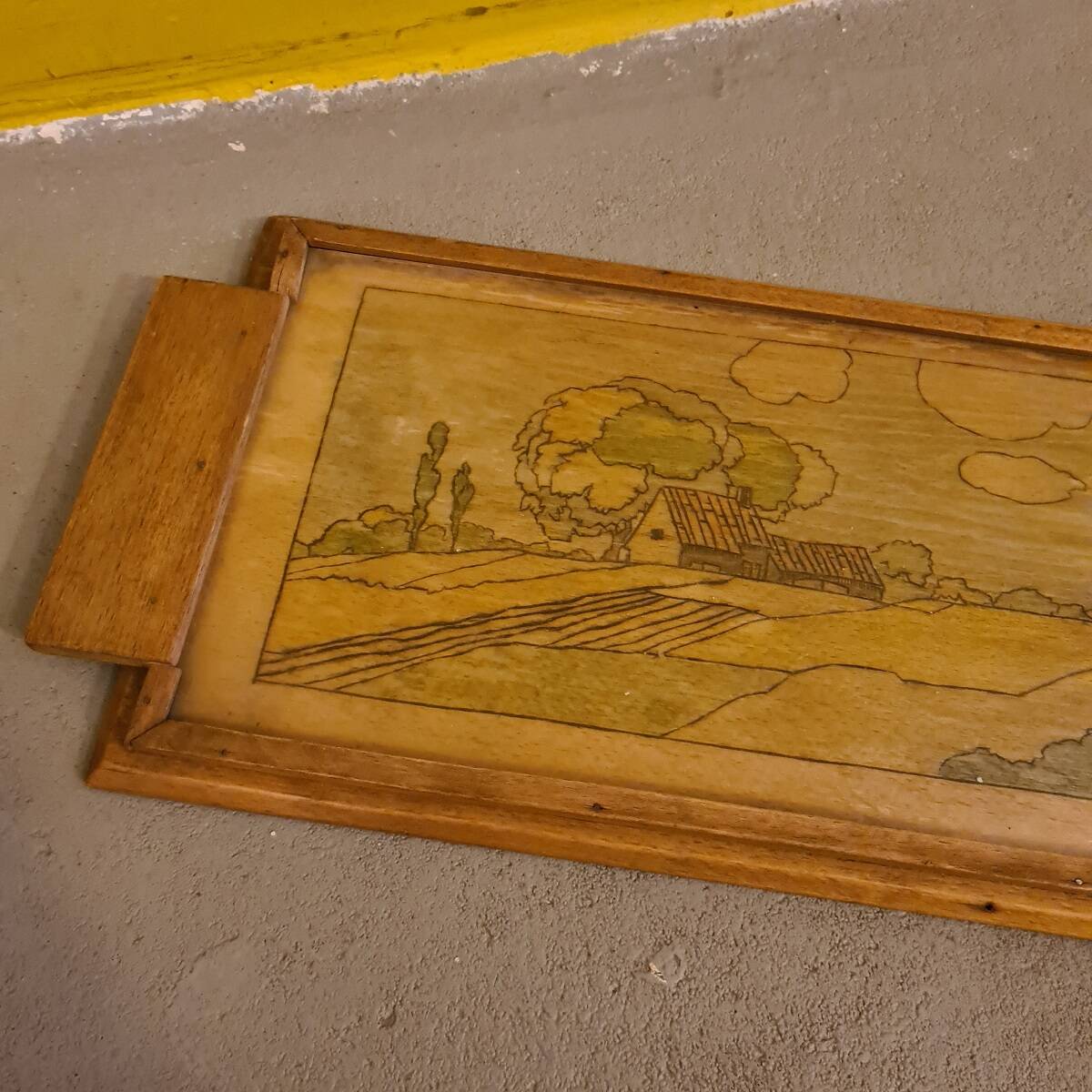 French Tray With Landscape From The 1950s
