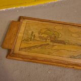 French Tray With Landscape From The 1950s
