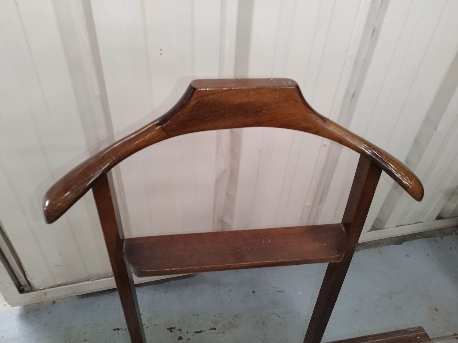 Wooden valet on wheels