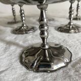 Vintage stainless steel stemmed cups