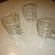 Set of 3 small glass beer mugs/glasses