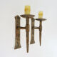 Old pair of wrought iron wall sconces. Castle sconces. Year 50 60