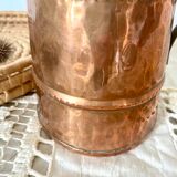 Antique copper and brass pitcher