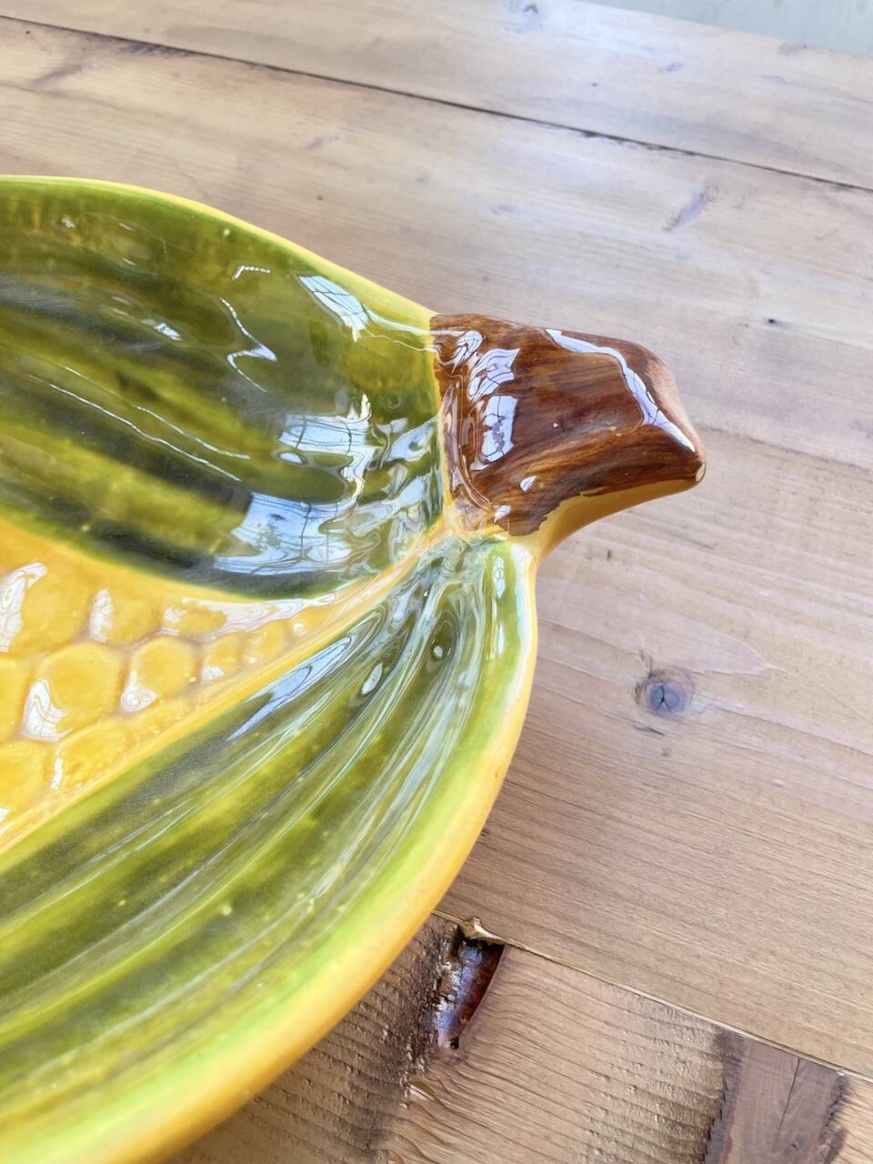 Large ceramic “corn” dish