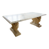 Jean-Charles Moreux style marble and stone table