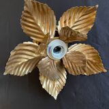 Wall lamp or ceiling lamp golden flower