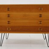 Commode à tiroirs en chêne recyclé des années 1960, Danemark
