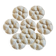 Set de 8 assiettes à huitres céramique barbotine  Gien blanches