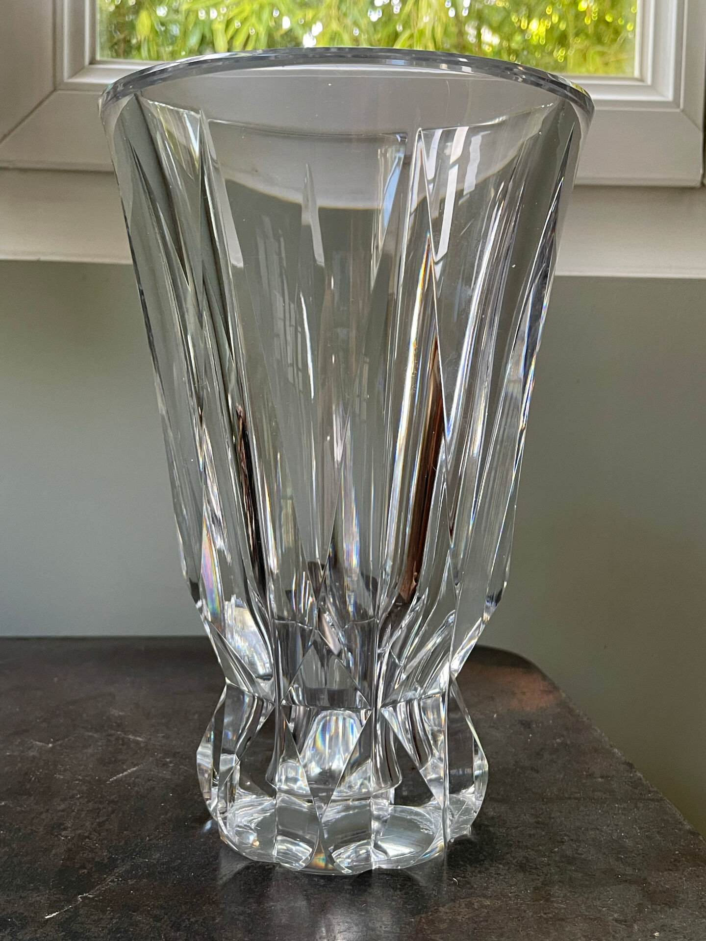 large cut crystal vase Saint Louis 1967