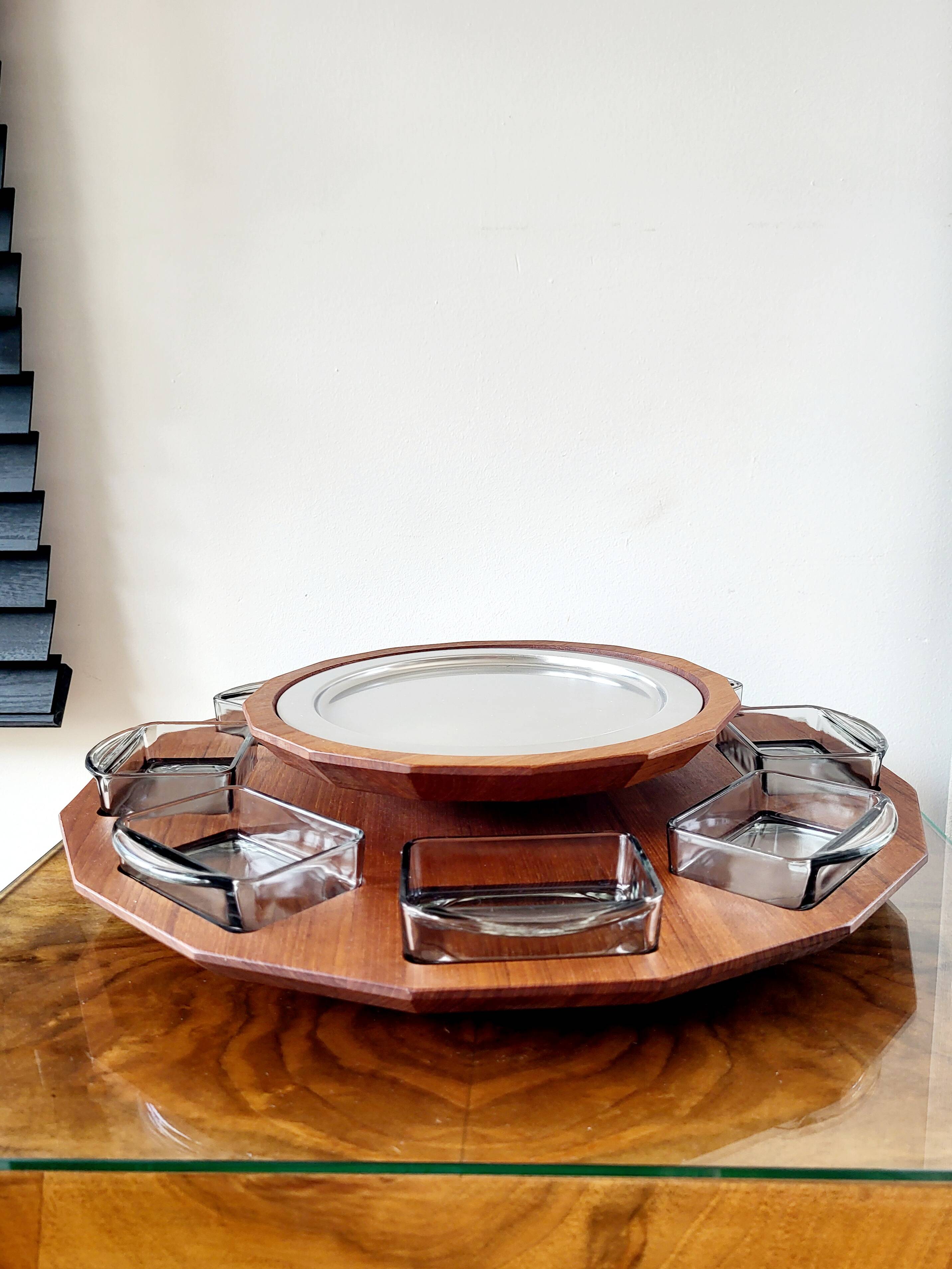 Plateau tournant Lazy Susan, design scandinave des années 60