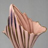 1960s Astonishing Pink and Gold Vase by SICAS Limited Edition. Made In Italy