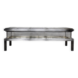 Vintage Mid Century Modern Coffee Table with Glass Case by Maison Jansen