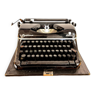 Machine à écrire à valise Optima Elite Erfurt, Allemagne, 1951.