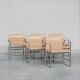 Set of Six Hans J Wegner 'JH811' Mid-Century Steel and Leather Dining Chairs