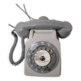 Vintage S63 Gray Rotary Dial Ptt Telephone