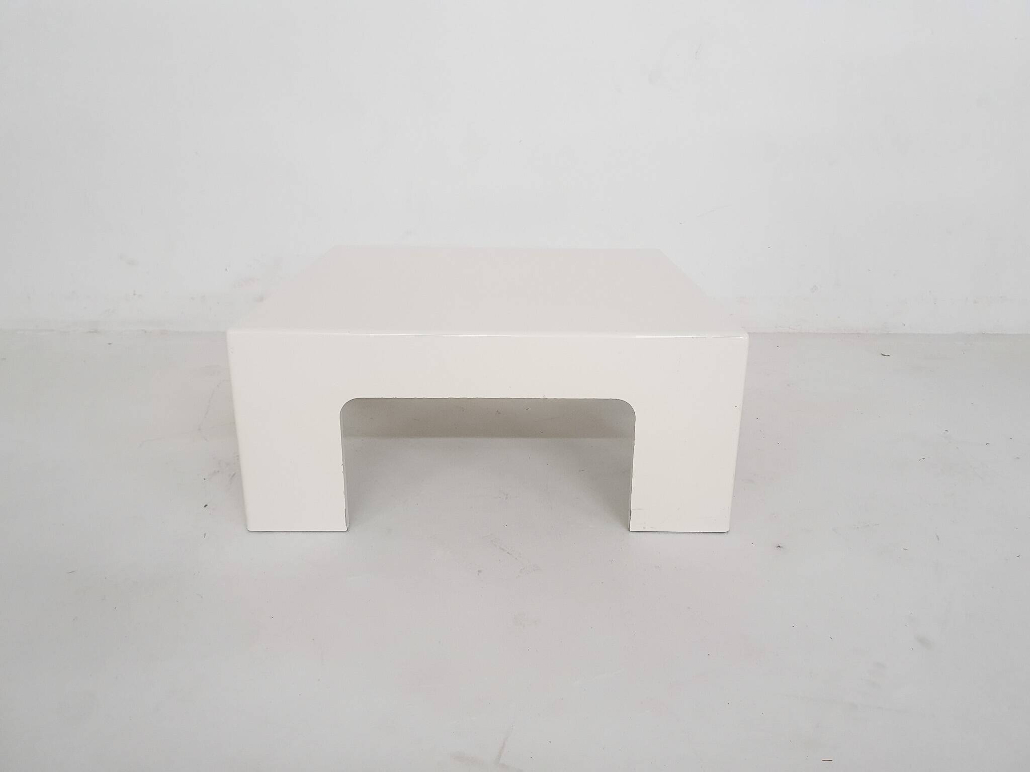 White square coffee table attrb. to Marc Berthier, France 1970's