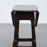 Tabouret anglais ancien à abattants, en chêne, datant du XVIIIe siècle