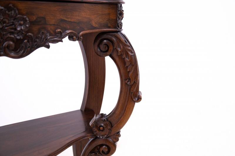 Rosewood console, France, circa 1890. After renovation.