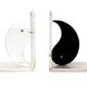 Yin Yang bookends in plexiglass - 1980s postmodern design