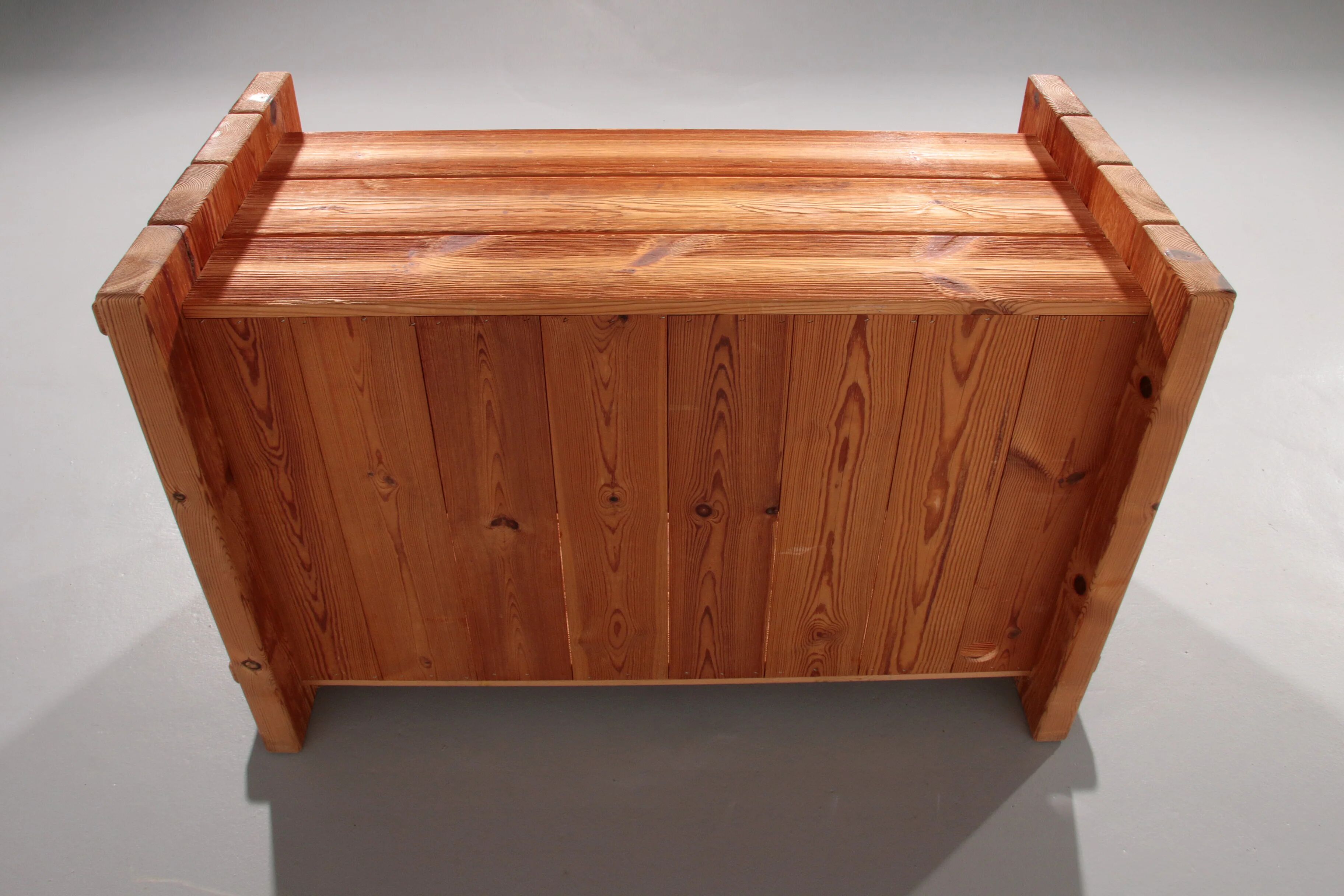 Scandinavian Brutalist pine cabinet by Hans Frydendal