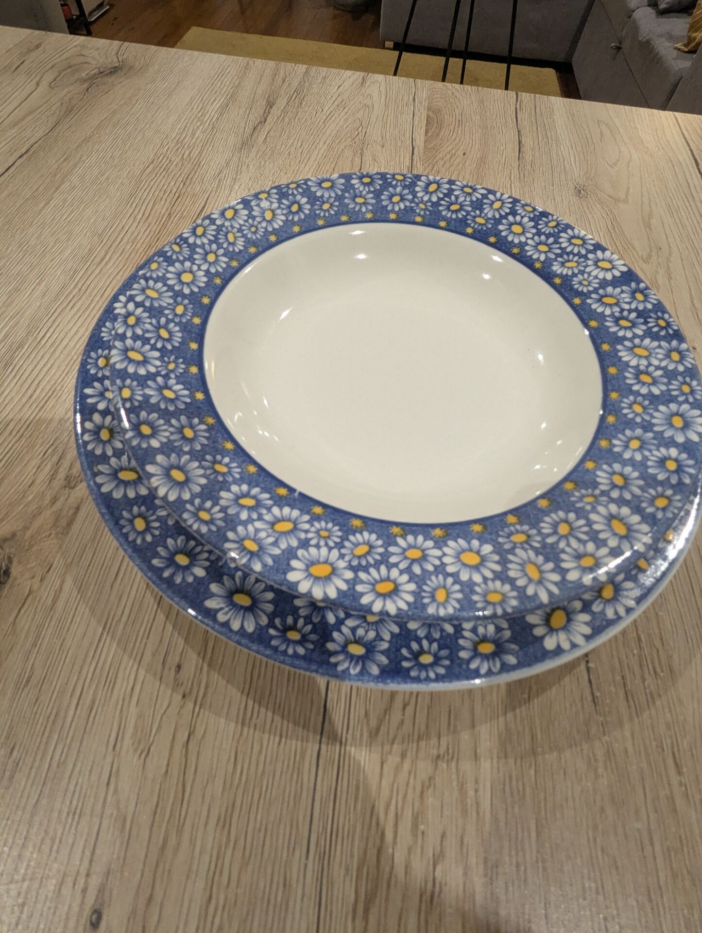 Set of 10 vintage earthenware deep plates