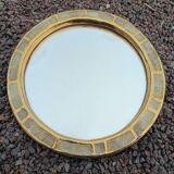 Ceramic mirror "gears" by Mithé Espelt