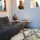 Italian design coffee table in travertine