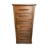 Vintage wood rag picker 8 drawers