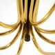 Beautiful large 9-arm Mid-Century Modern brass Sputnik ceiling lamp