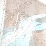 Map course of the Loire estuary west coast France
