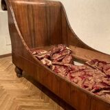 Set of 19th Century Italian Empire Flamed Walnut Sleigh Beds or Daybeds