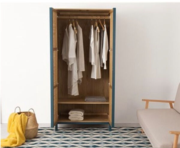 Armoire en cannage et rotin Made – grande capacité
