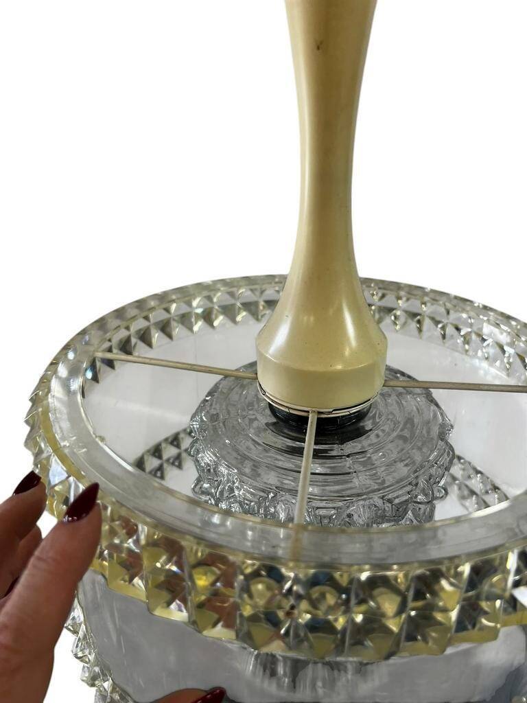 Vintage space age chandelier / 1970s pendant light