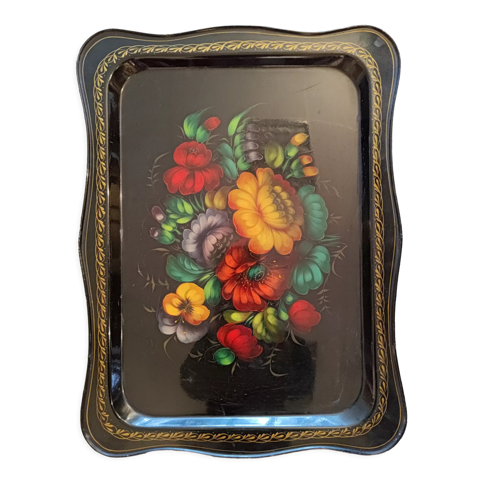 Russian flower bouquet tray