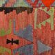 4x6 Red & Green Geometric Persian Kilim Rug, 132x194Cm