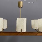 Pendant lamp 6 plastic shades 1960s