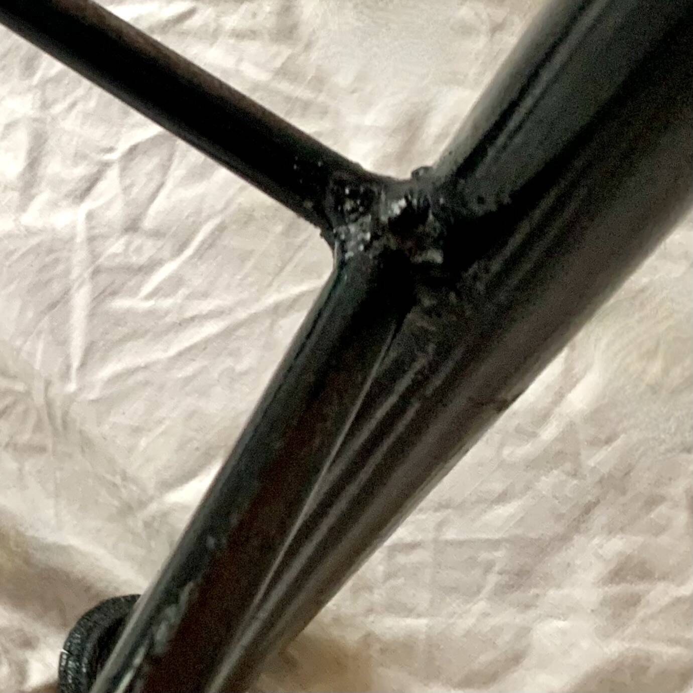 Vintage industrial stool in wood and metal