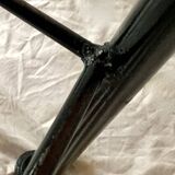 Vintage industrial stool in wood and metal