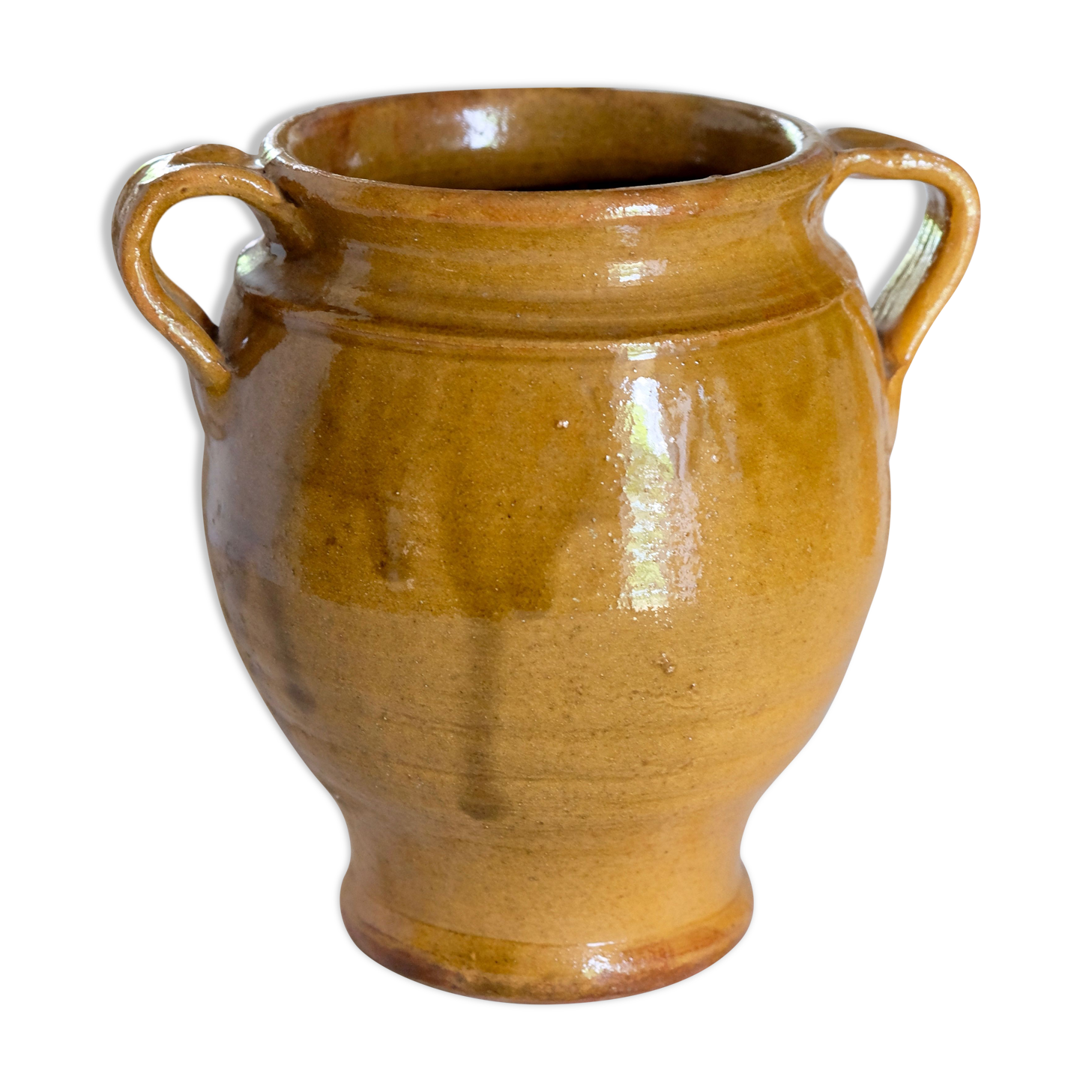 Glazed terracotta grease pot / jar