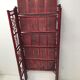 Vintage bamboo and rattan folding shelf
