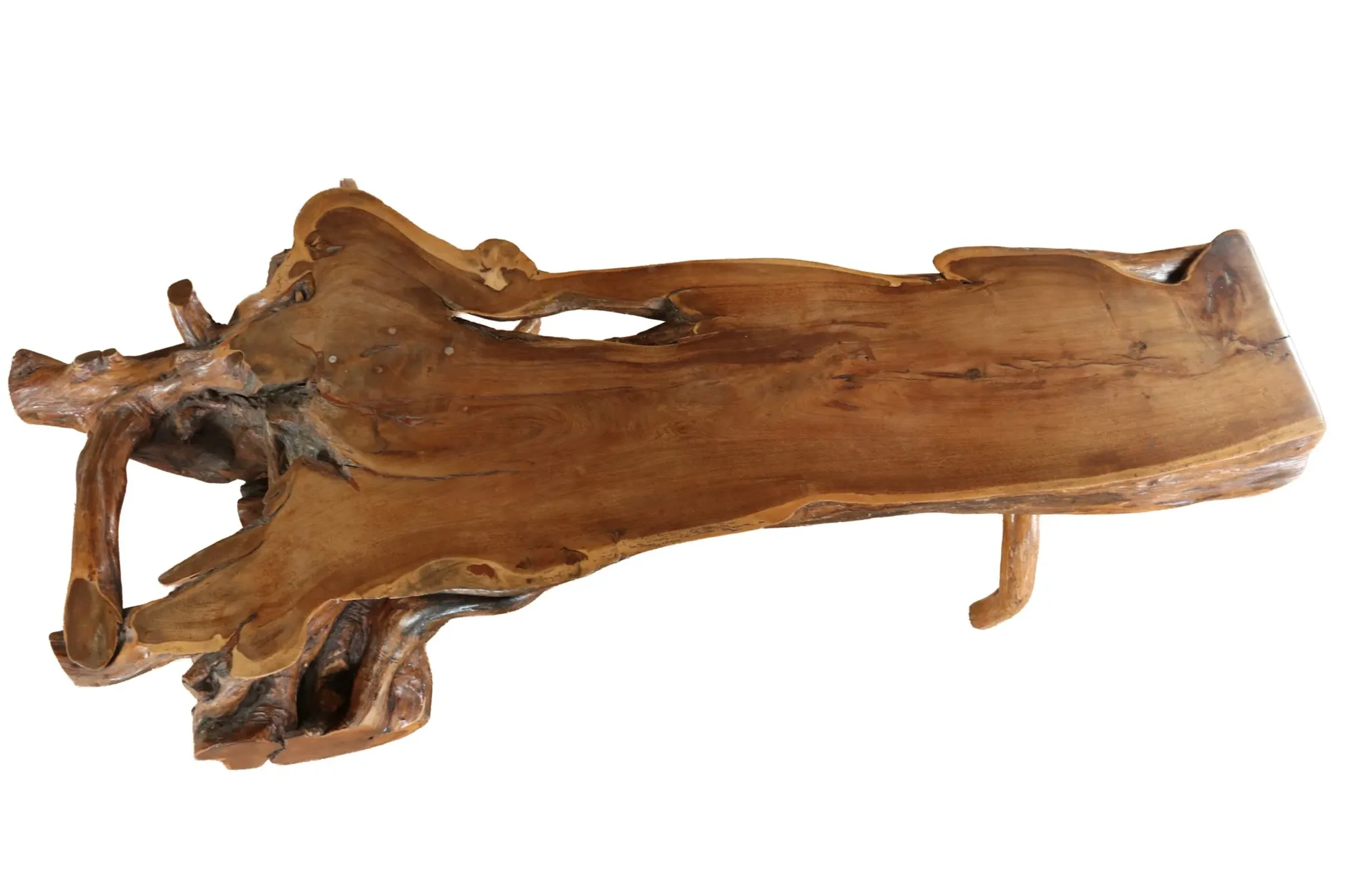 Large sculptural root wood coffee table – circa 1970
