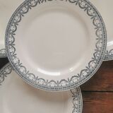 Serving of 6 plates in iron earth, Salins