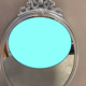 Mirror frame old art deco era 1930 aluminum fronton luvius cast