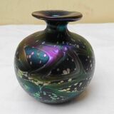 Murano glass ball vase signed Melina