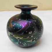 Vase boule en verre de murano signé melina